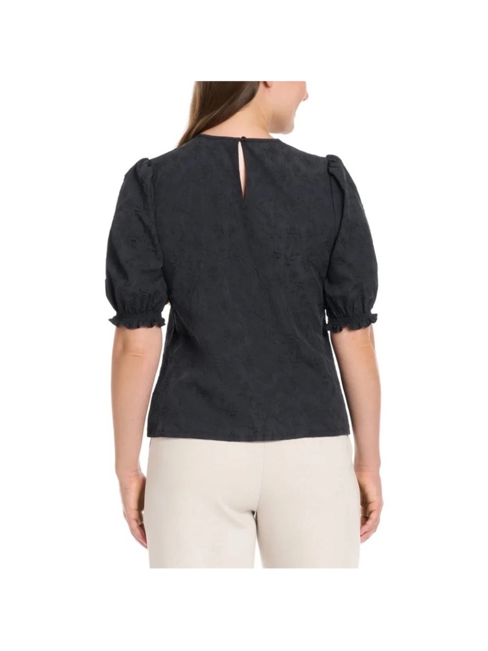 Ted Baker Black Puff-Sleeve Top - Picture 2 of 13